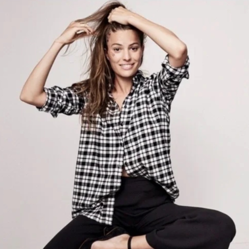 Madewell black and white flannel